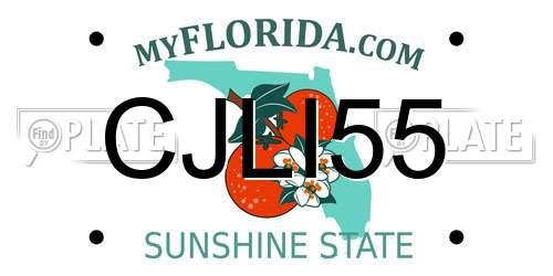 CJLI55 Florida License Plate