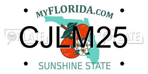 CJLM25 Florida License Plate