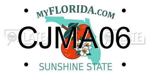CJMA06 Florida License Plate