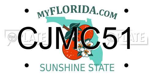 CJMC51 Florida License Plate
