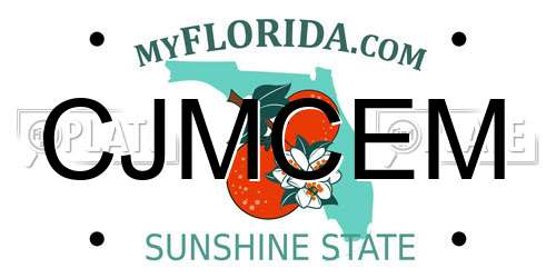 CJMCEM Florida License Plate