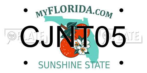 CJNT05 Florida License Plate