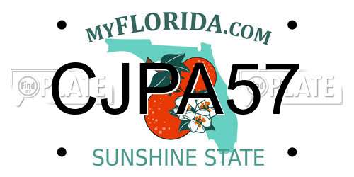 CJPA57 Florida License Plate