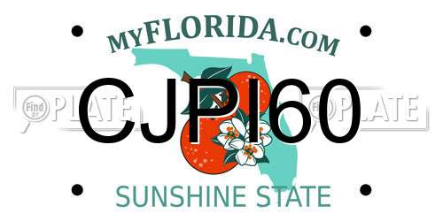 CJPI60 Florida License Plate