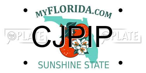 CJPIP Florida License Plate