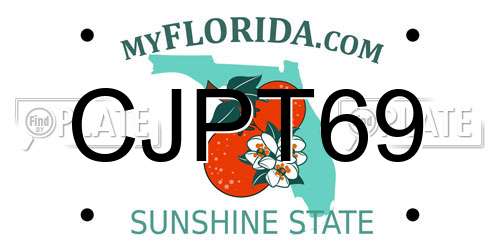 CJPT69 Florida License Plate