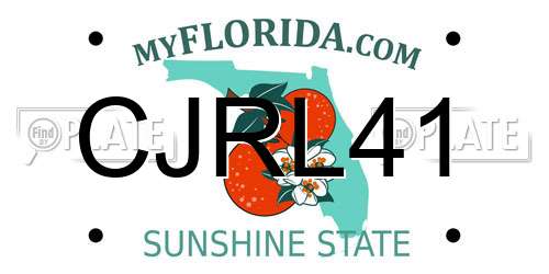 CJRL41 Florida License Plate