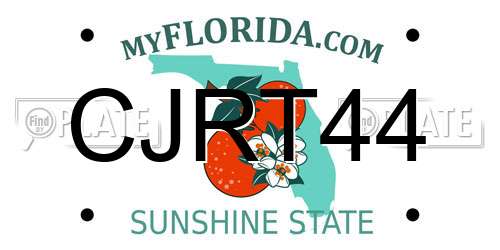 CJRT44 Florida License Plate
