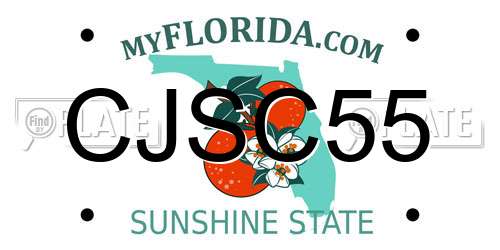 CJSC55 Florida License Plate