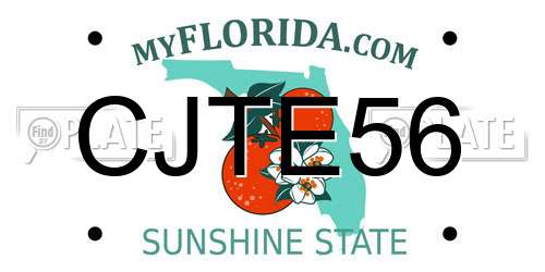 CJTE56 Florida License Plate