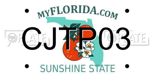 CJTP03 Florida License Plate