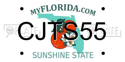 CJTS55 Florida License Plate