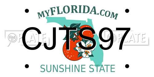 CJTS97 Florida License Plate