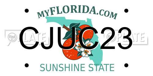 CJUC23 Florida License Plate