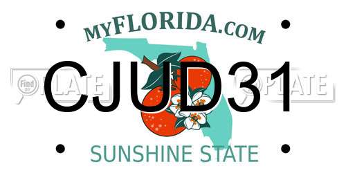 CJUD31 Florida License Plate
