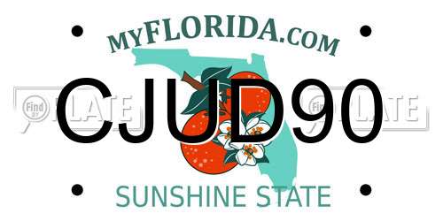 CJUD90 Florida License Plate