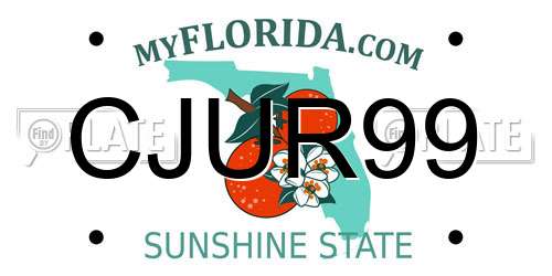 CJUR99 Florida License Plate