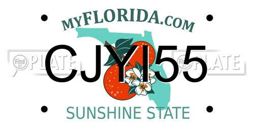 CJYI55 Florida License Plate