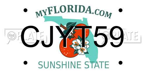 CJYT59 Florida License Plate