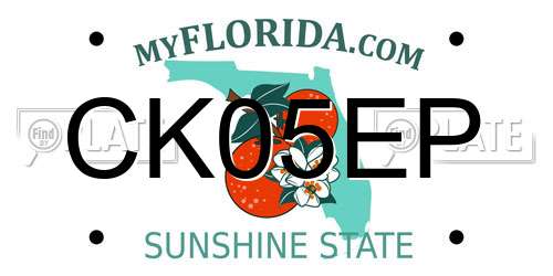 CK05EP Florida License Plate