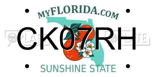 CK07RH Florida License Plate