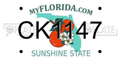CK1147 Florida License Plate