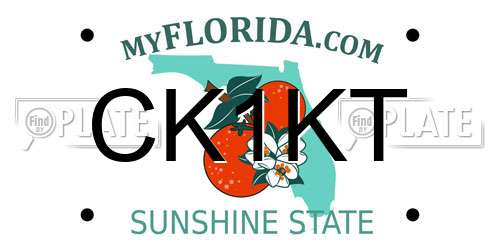 CK1KT Florida License Plate