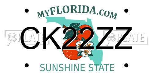 CK22ZZ Florida License Plate