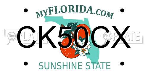 CK50CX Florida License Plate