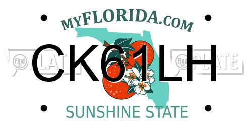 CK61LH Florida License Plate