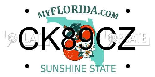 CK89CZ Florida License Plate