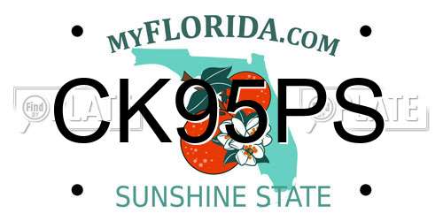 CK95PS Florida License Plate