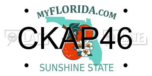 CKAP46 Florida License Plate