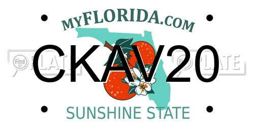 CKAV20 Florida License Plate