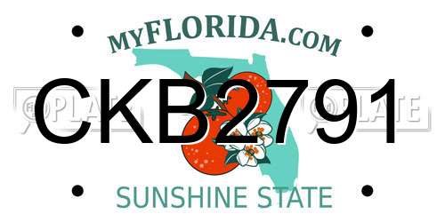 CKB2791 Florida License Plate