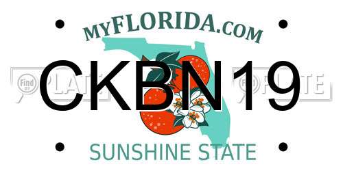 CKBN19 Florida License Plate