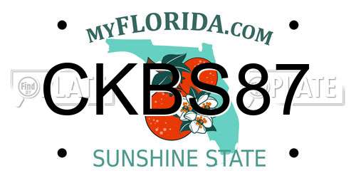 CKBS87 Florida License Plate