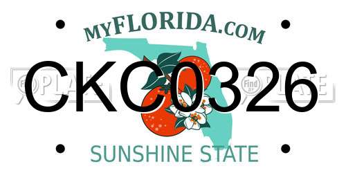 CKC0326 Florida License Plate