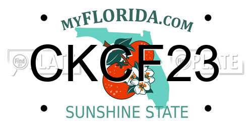 CKCF23 Florida License Plate
