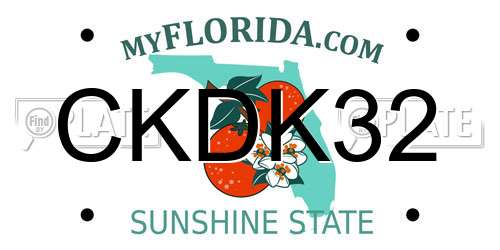 CKDK32 Florida License Plate