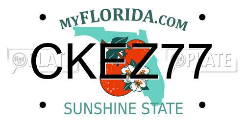 CKEZ77 Florida License Plate