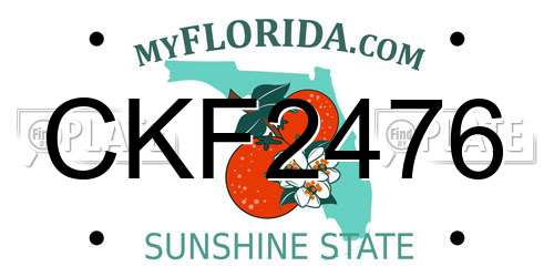 CKF2476 Florida License Plate