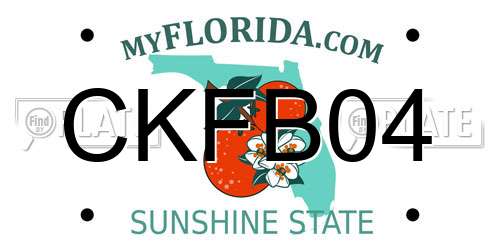CKFB04 Florida License Plate
