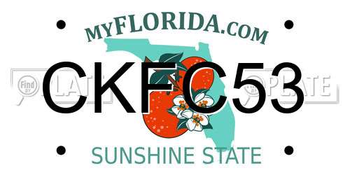 CKFC53 Florida License Plate