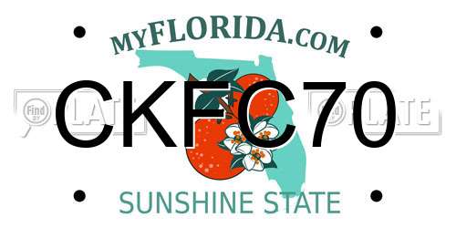 CKFC70 Florida License Plate
