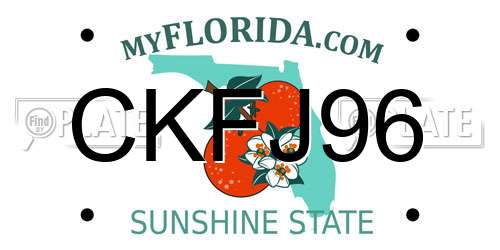CKFJ96 Florida License Plate