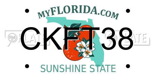 CKFT38 Florida License Plate