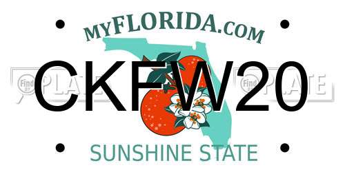 CKFW20 Florida License Plate