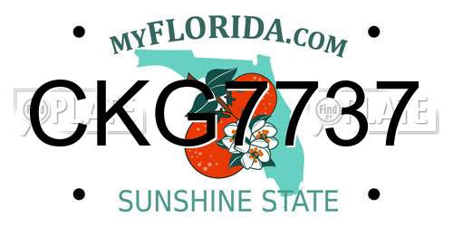 CKG7737 Florida License Plate