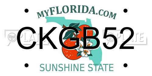 CKGB52 Florida License Plate